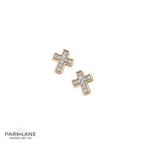 Cross stud earrings